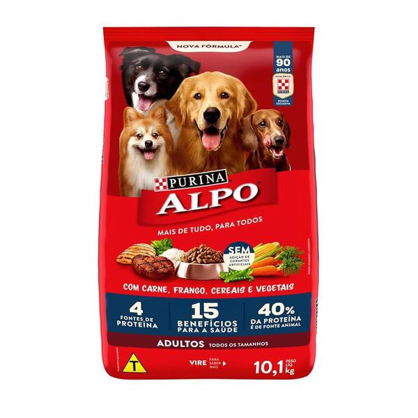 Ração Alpo Adultos Carne 10,1kg