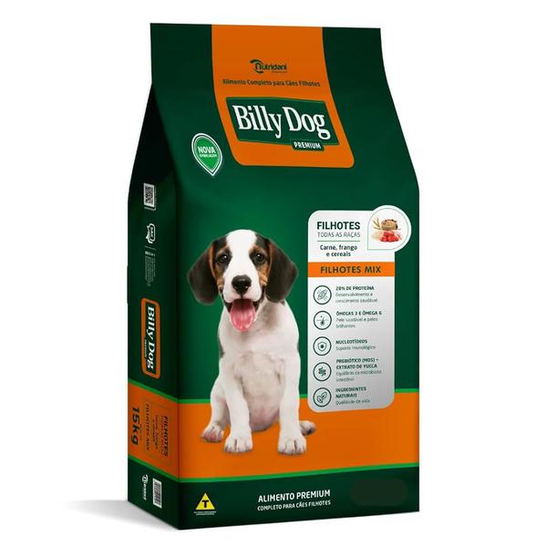 Ração Billy Dog 1kg Filhotes Mix