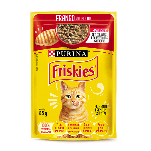 Ração Friskies Sachê 85g Adulto Frango Molho