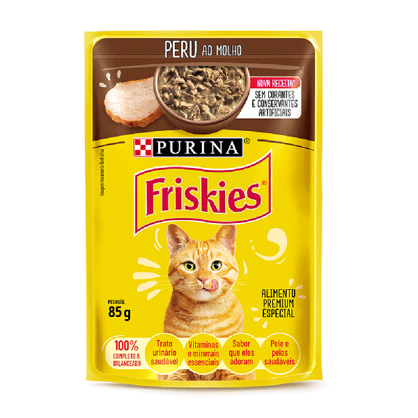 Ração Friskies Sachê 85g Adulto Peru Ao Molho