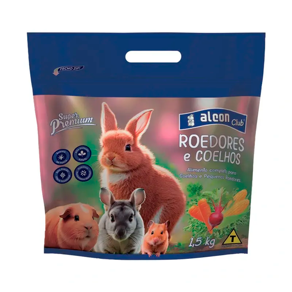 Ração P/ Coelho 1,5kg Alcon Roedores