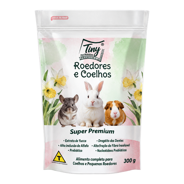 Ração P/Roedores e Coelhos Tiny 300g