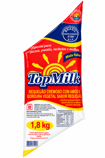 Requeijão Top Milk 1,8kg Tradicional