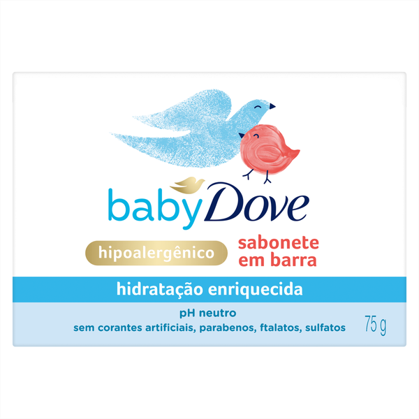 Sabonete Barra Dove Baby 75g Hidratante Enriquecida