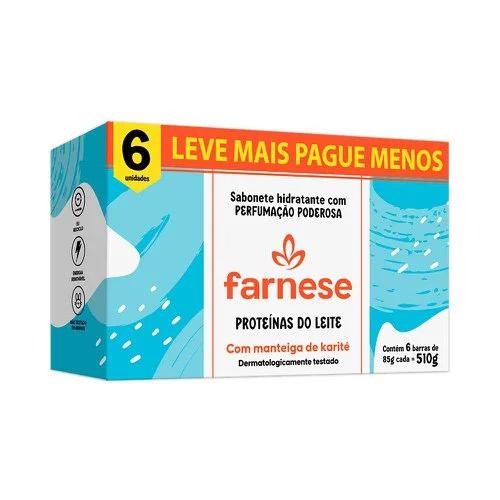 Sabonete Farnese C/6 85g Proteinas De Leite