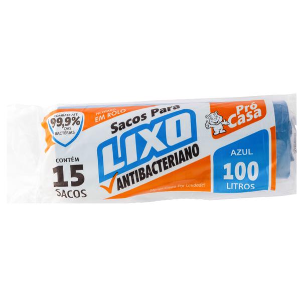 Saco Lixo Rolo Pro Casa 100l C/15 75x105cm