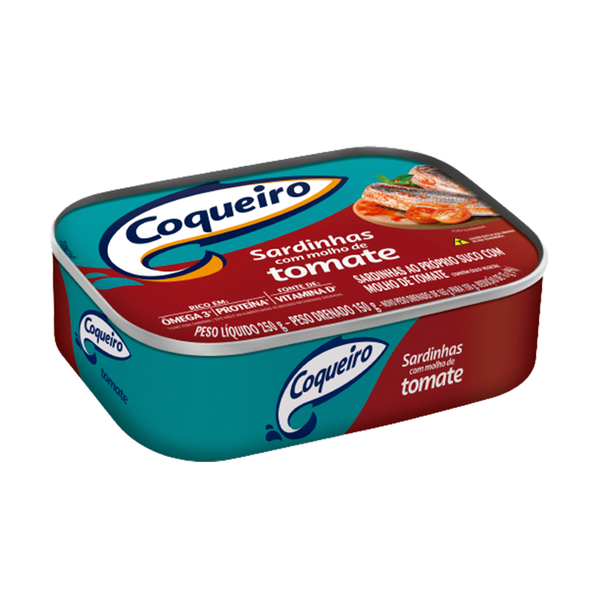 Sardinha 250g Coqueiro Molho De Tomate