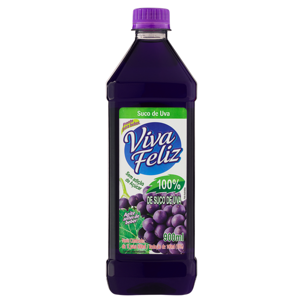 Suco Integral Viva Feliz 900ml Uva