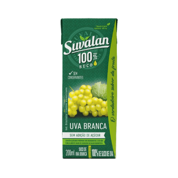 Suco Suvalan 200ml Uva Branca S/ Acucar