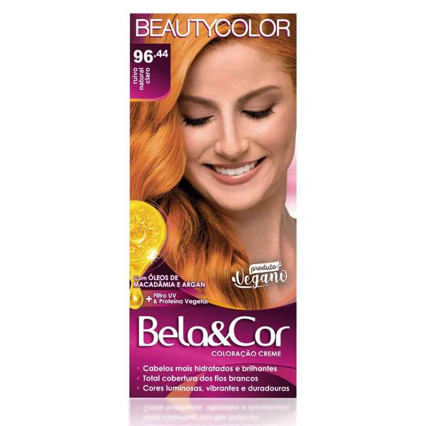 Tinta de Cabelo Bela & Cor 96.44 Ruivo Natural Claro