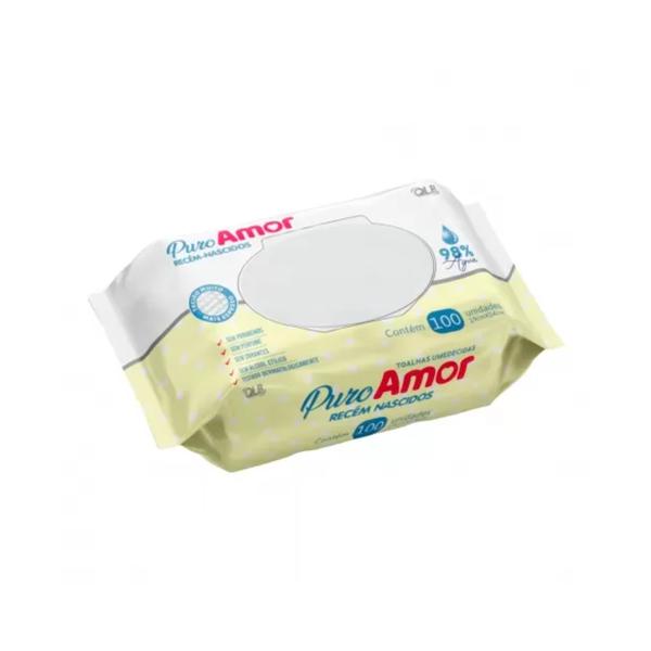 Toalha Umedecida Puro Amor C/100 Recém Nascido