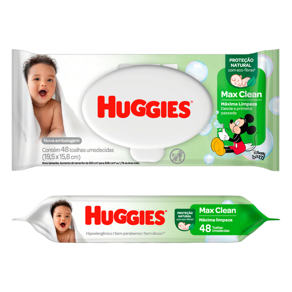 Toalha Unidecida Huggies C/48 Max Clean