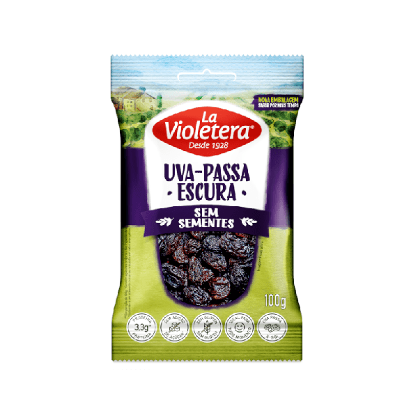 Uva Passa La Violetera 100g Escura S/Semente