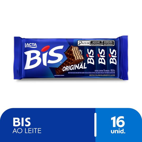 Wafer Bis Lacta C/16 100,8g Ao Leite