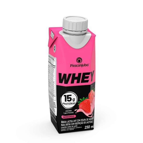 Whey Piracanjuba Zero Lactose 15g 250ml Morango