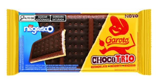 CHOC GAROTO CHOCOTRIO 90G NEGRESCO