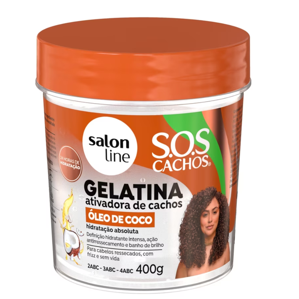 GELATINA SALON LINE SOS CACHOS 400G OLEO DE COCO