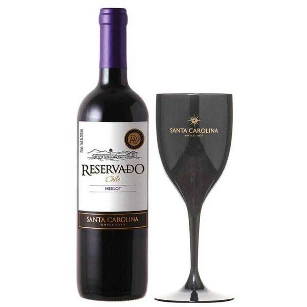 VINHO STA CAROL RESERV 750ML C TACA MERLOT