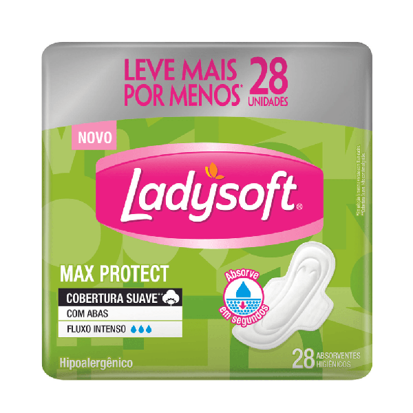 Absorvente Ladysoft Suave com Abas 28und