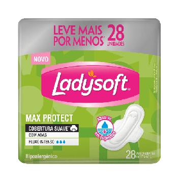 Absorvente Ladysoft Suave com Abas 28und