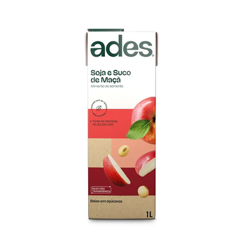 Alimento á Base de Soja Ades Maçã 1L
