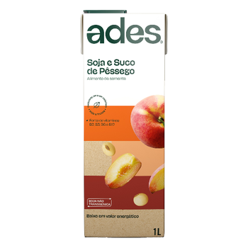 Alimentos á Base de Soja Ades Pêssego 1L