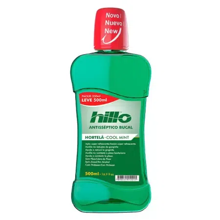 Antisséptico Bucal Hillo Hortelã Leve 500ml Pague 350ml