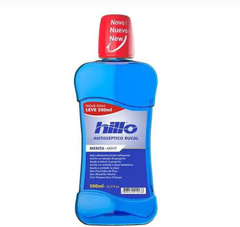 Antisséptico Bucal Hillo Menta Leve 500ml Pague 350ml
