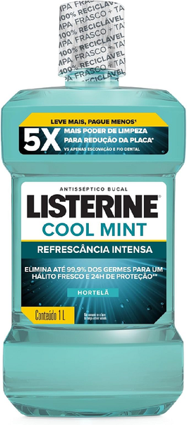 Antisséptico Bucal Listerine Cool Mint Hortelã 1l