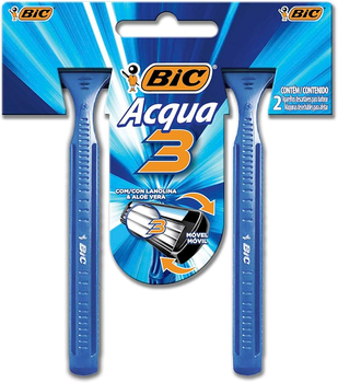 Aparelho de Barbear Bic Acqua 3 Azul 2un