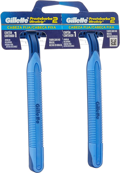 Aparelho de Barbear Gillette Prestobarba Ultragrip 2 Cabeça Fixa Azul 2un