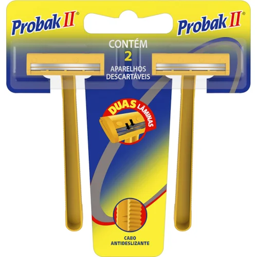 Aparelho de Barbear Probak II Amarelo 2un