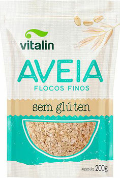 Aveia em Flocos Finos Vitalin sem Glúten 200g
