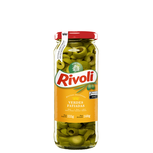 Azeitona Verde Rivoli Fatiada Vidro 160g