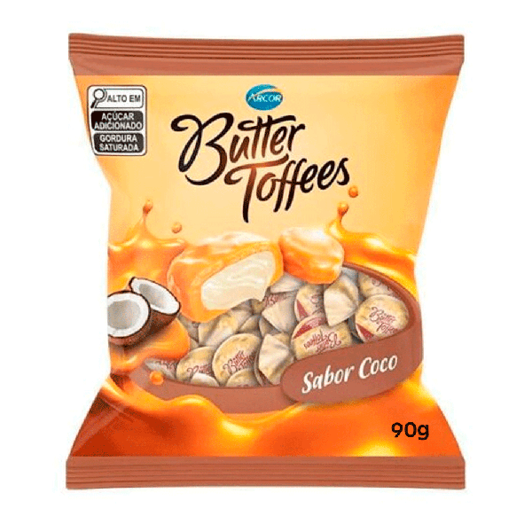 Bala Arcor Butter Toffees Coco 90g