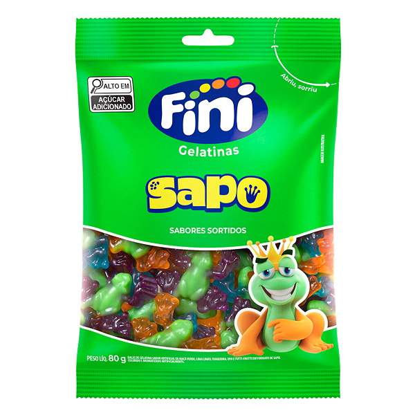 Bala Fini Gelatina Sapo 80g