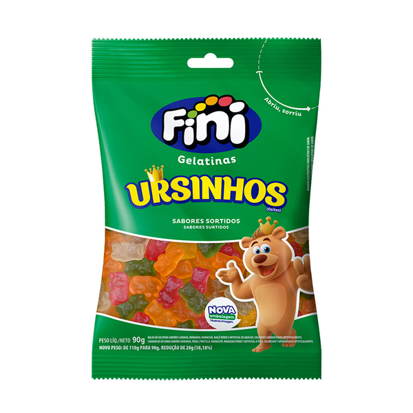 Balas de Gelatina Fini Ursinhos 90g