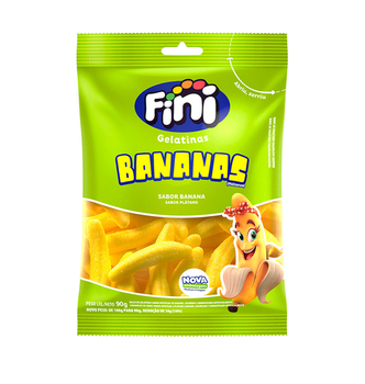 Balas de Gelatina Fini Sabor Banana 90g