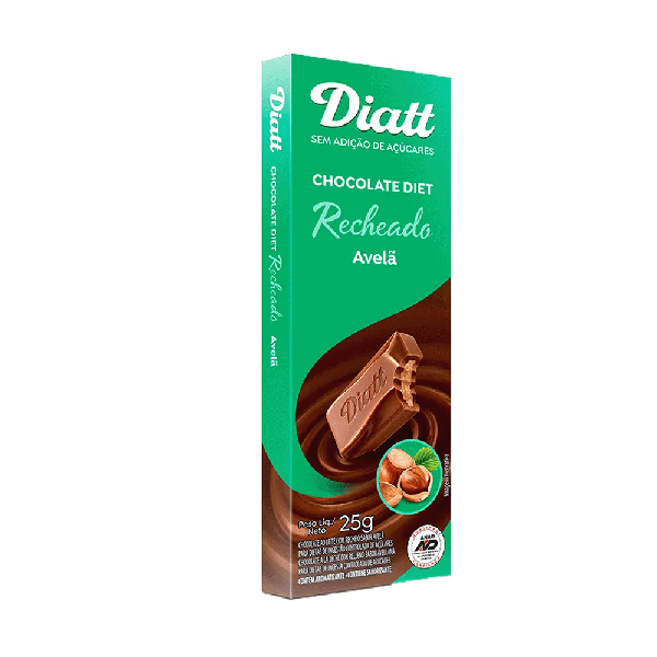 Barra Chocolate Diatt ao Leite com Avelã 25g