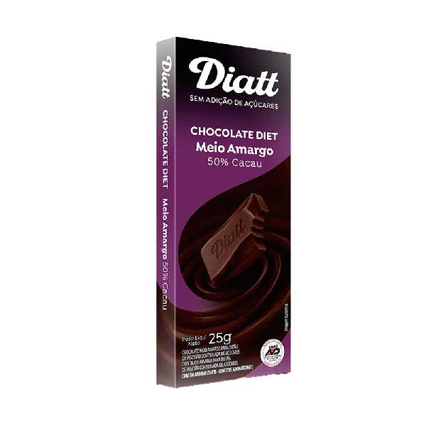 Barra Chocolate Diatt Meio Amargo 25g