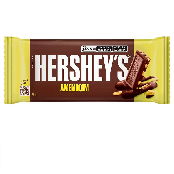 Barra Chocolate Hersheys Amendoim 75g