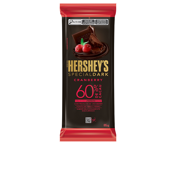 Barra Chocolate Hersheys Dark 60% Cranberry 85g