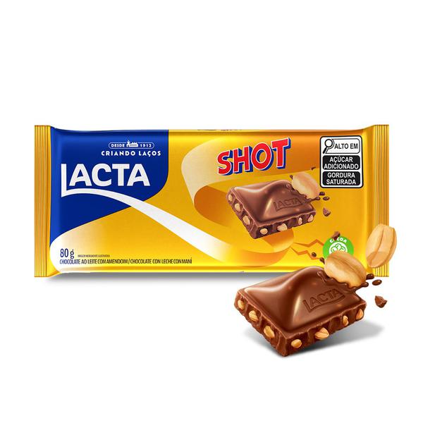 Barra Chocolate Lacta Shot 80g