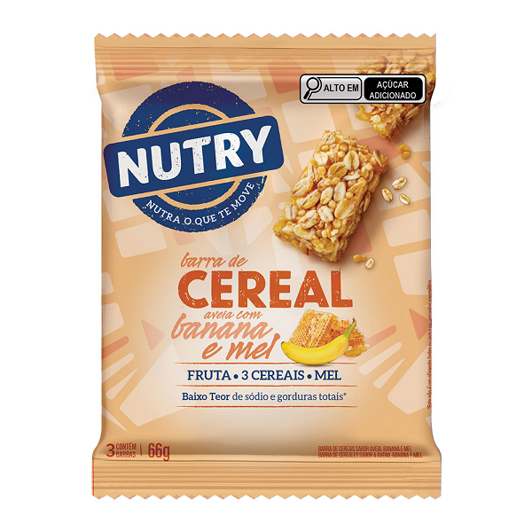 Barra de Cereais Nutry Aveia com Banana e Mel 66g