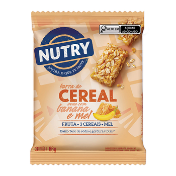 Barra de Cereais Nutry Aveia com Banana e Mel 66g