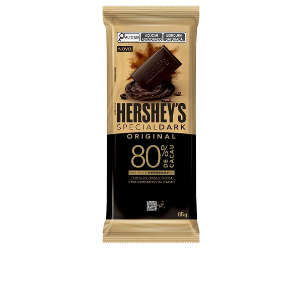 Barra de Chocolate Hersheys Dark Tradicional 80 % Cacau 85g