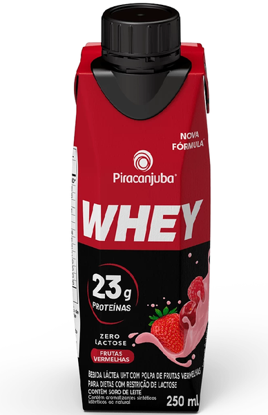 Bebida Láctea Piracanjuba Whey 0 Lactose Frutas Vermelhas 250Ml