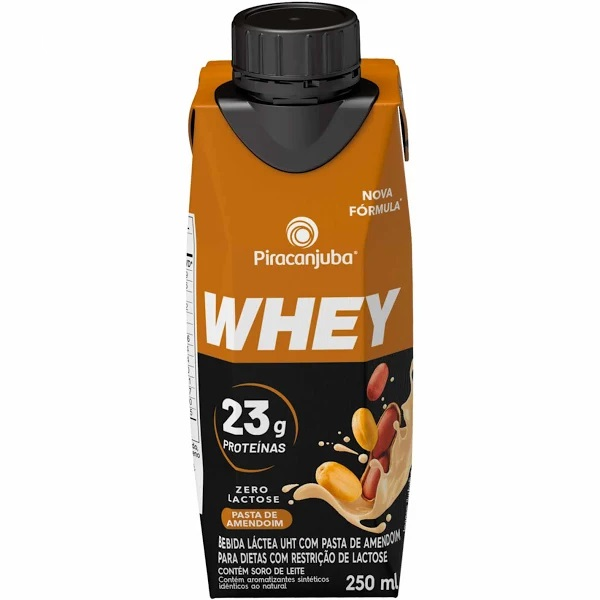 Bebida Láctea Piracanjuba Whey com Pasta de Amendoim 250ml