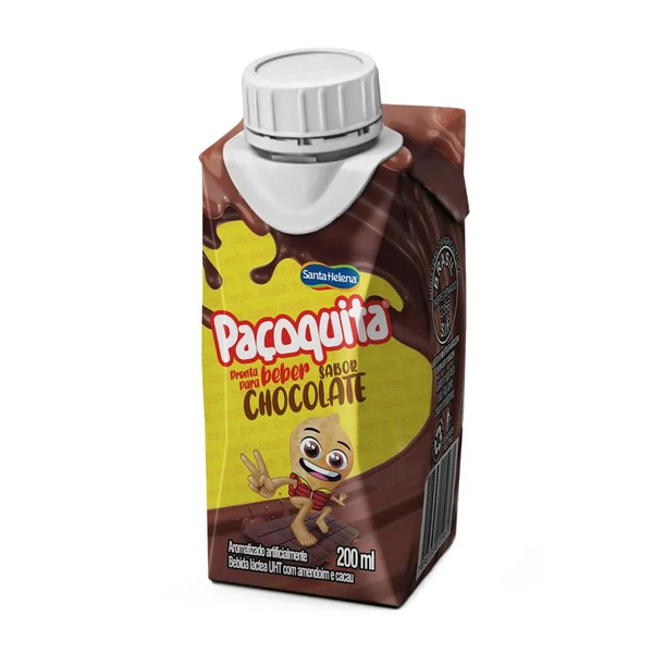 Bebida Láctea  Santa Helena Paçoquita Chocolate 200ml