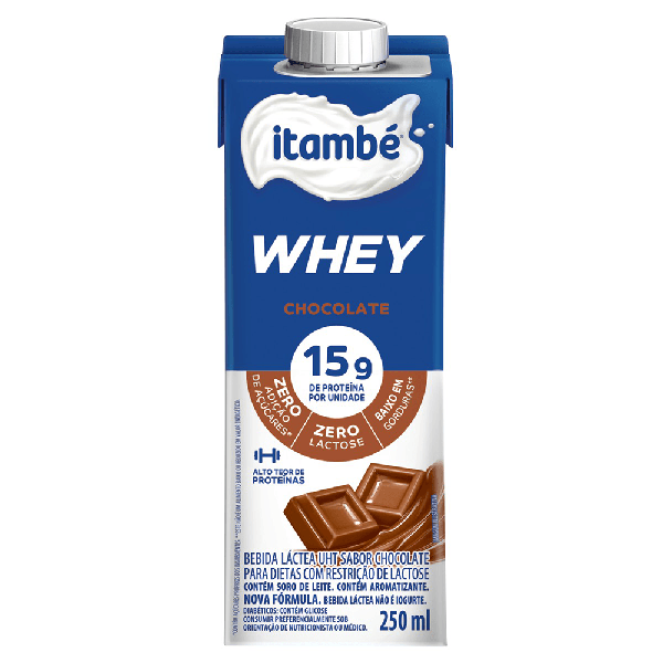 Bebida Láctea Whey 15g Itambé Chocolate 250ml